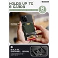 thumbnail image 3 of SUPCASE for MagSafe Wallet with Stand, Magnetic Wallet for Men Women, [Hold 6 Cards] [RFID Blocking] [Strong Magnetic Lock] Phone Stand Card Holder for Apple iPhone 16/15/14/13/12 Series, Green, 3 of 10