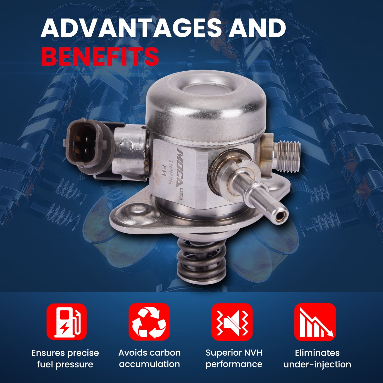 MOCA AUTOPARTS High Pressure Fuel Pump Fit for 2015-2019 Hyundai Sonata L4 2.4L & 2016-2020 Kia Optima Sorento L4 2.4L & 2016-2021 Kia Sportage L4 2.4L