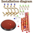 thumbnail image 6 of Wood Coat Rack Freestanding, Entryway Coat Rack With 14 Hooks, Adjustable Coat Standing Tree Easy Assembly for Coats for Entry Ways, hallways, bedrooms and Offices (Begonia color), 6 of 8