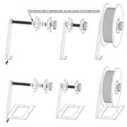 Befenybay 3D Printer Filament Holder with Base for Concentric Spool Filament Mount Rack Bracket for PLA/ABS/Nylon/Wood/TPU/Other 3D Printing Material