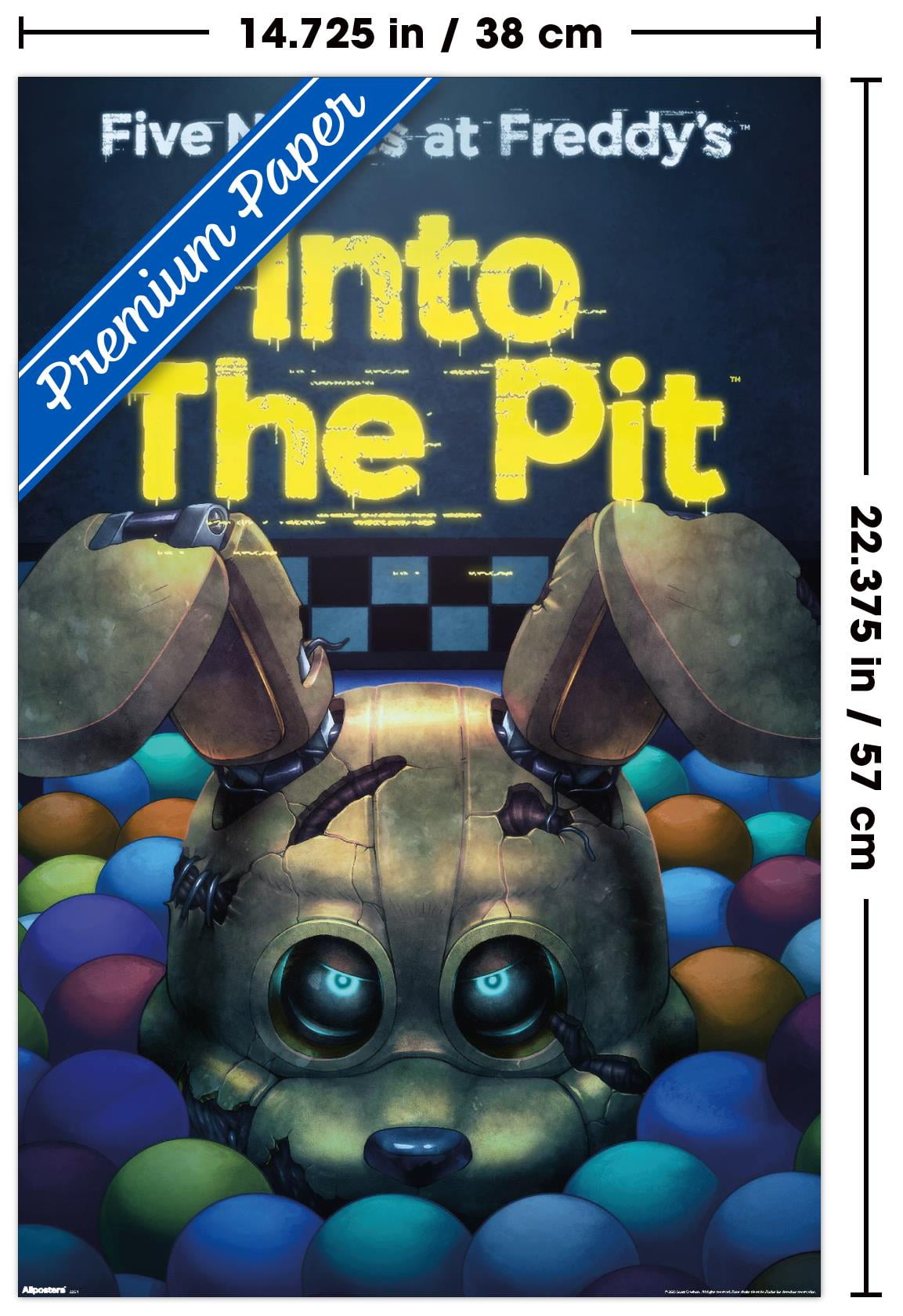 Five Nights at Freddy's: Into The Pit - Key Art Wall Poster, 14.725" x 22.375"