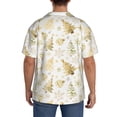 thumbnail image 5 of Fotbe Gold Christmas Tree print Short Sleeve Button Down Shirts for Men Casual Summer Beach Wrinkle Free Shirt-Small, 5 of 7