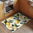 thumbnail image 3 of Lemon Bathroom Mat 2x3 FT, Non Slip Small Kitchen Mat, Summer Yellow Fruit Country Spring Leaf Plant Washable Soft Backed Front Door Throw Rug Non-Shedding Indoor Outdoor Doormat for Entryway Sink, 3 of 9