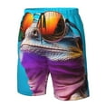 thumbnail image 4 of Sikiie Lézard avec Lunettes de Soleil Imprimé Coloré Shorts de Plage pour Hommes, Shorts à Séchage Rapide Haute Élasticité - avec Cordon et Poches Antidérapantes, Adapté pour Plage, Sports, Vacances-TG, 4 of 6