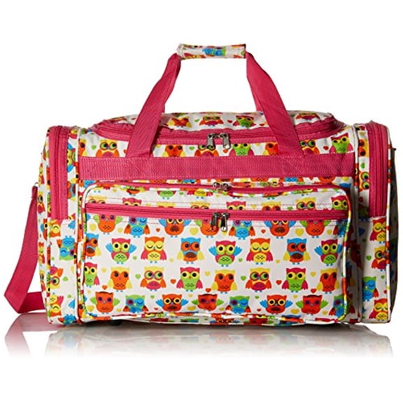 World Traveler 22-inch Travel Duffel Bag - Owl Pink