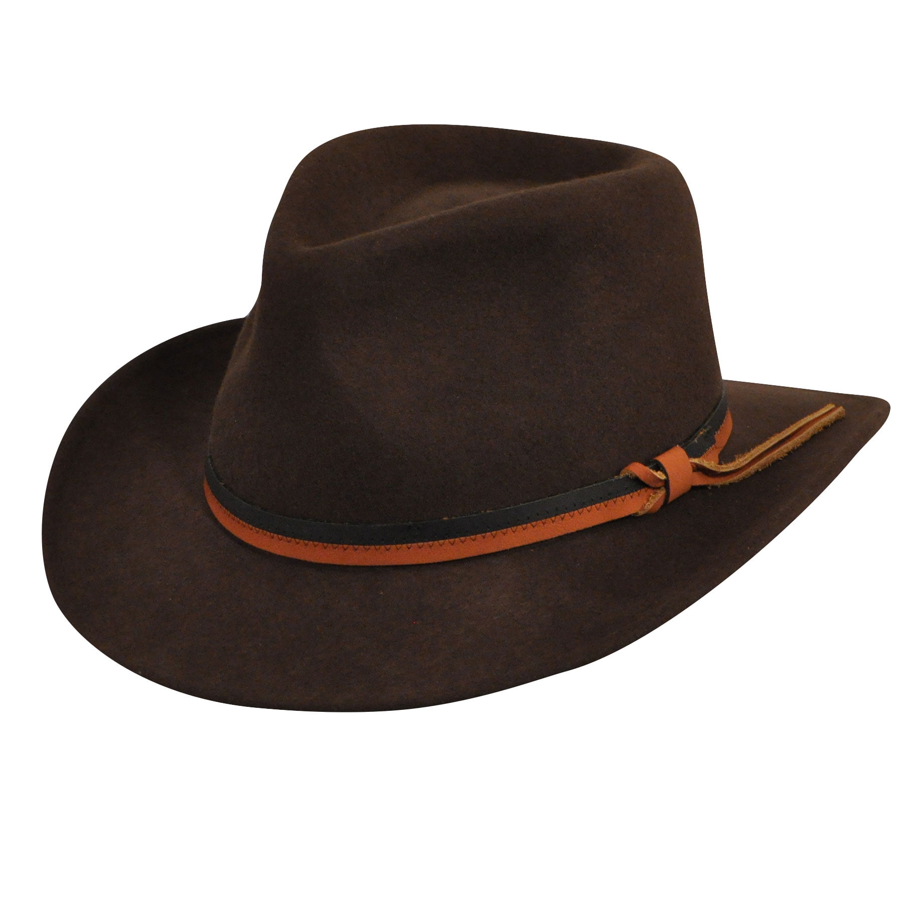 Vintage Country Gentleman Hat in Brown Wool Felt in Large
