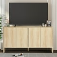 thumbnail image 3 of WIRRYTOR Wooden Fluted Buffett Side Board Console with Doors, Shelves, Accent Cabinets for Kitchen, TV Storage, 3 of 11
