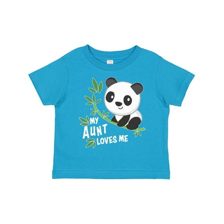 

Inktastic My Aunt Loves Me- Cute Panda Gift Toddler Boy or Toddler Girl T-Shirt