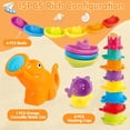 thumbnail image 6 of ﻿ Norkbeng Baby Bath Toys for 6-12-18 Months Infant,15 PCS Toddler Beach Pool Toy Water Toy,with Floating Boats, Stacking Cup Shower,Birthday Gift for Boys Girls, 6 of 11