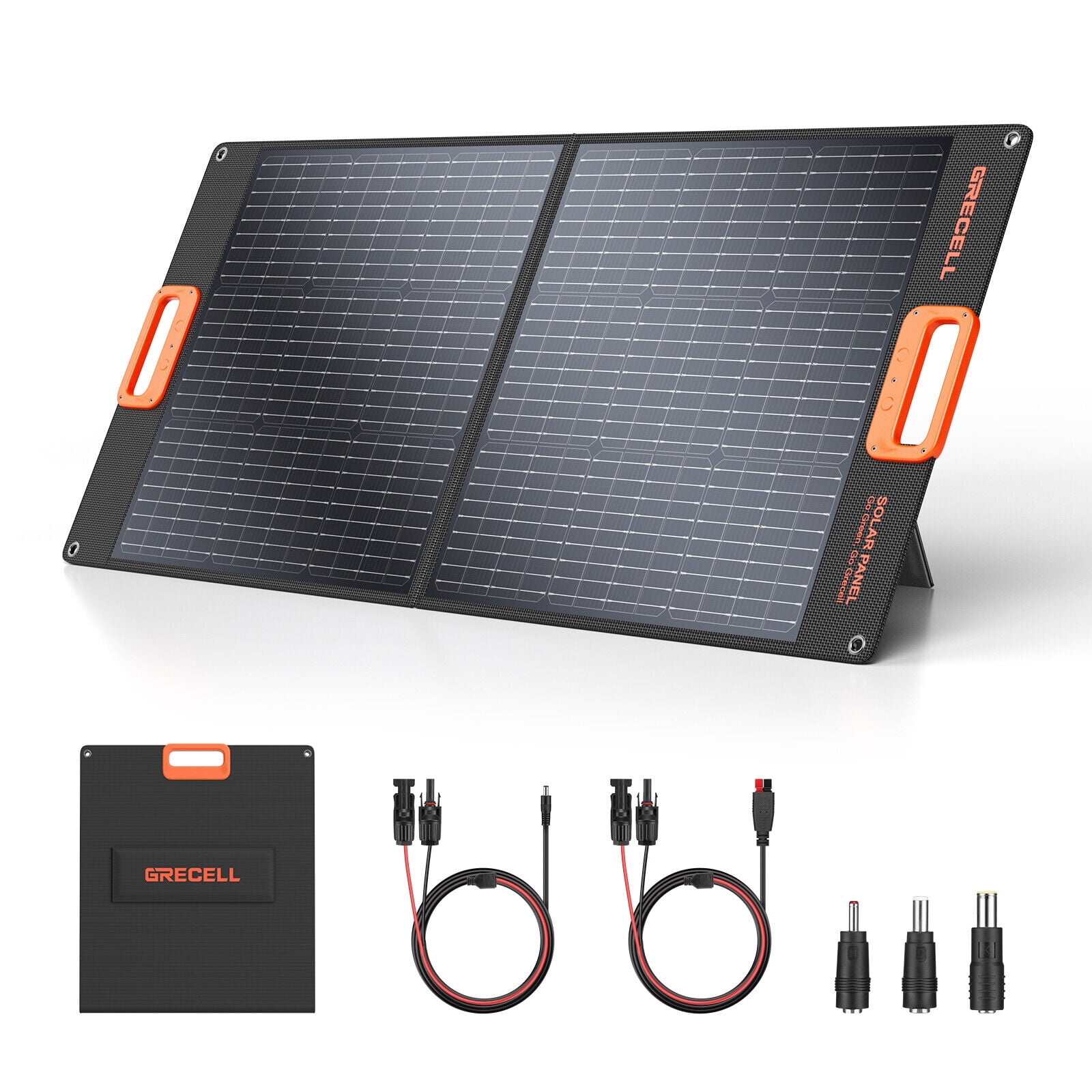 GRECELL Portable Foldable Solar Panel Charger for Power Station Generator 100W 20V Monocrystalline