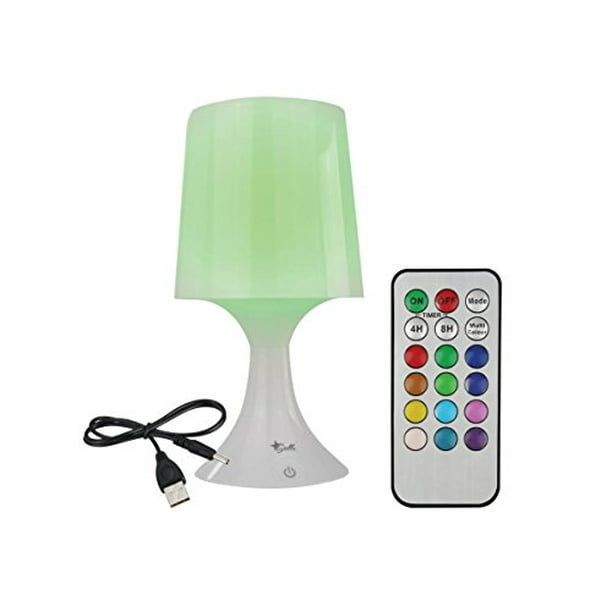 Stella Bedroom Night Lamp with Timer and Remote Control, 7 Color