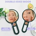 thumbnail image 3 of OUSITAID 10X/15X Magnifying Handheld Mirror Folding Handle Double-sided Portable Travel Magnified Hand Mirror Pedestal Makeup Mirror, 3 of 6
