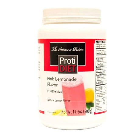 ProtiDiet Cold Drink - Pink Lemonade Jug - 24 Servings - High Protein 15g - Low Calorie - Low