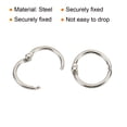 thumbnail image 4 of Unique Bargains 0.8' OD 0.6' ID Office Book Rings, Silver, 24 Pack, 4 of 5