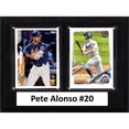 thumbnail image 1 of Plaque de Deux Cartes MLB 6"X8" Pete Alonso New York Mets, 1 of 1
