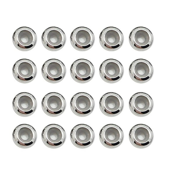 Milisten 20 Pcs 10MM Boucles en Acier Inoxydable Perles Vintage pour Collier Bracelet Bijoux DIY
