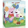 Peppa Pig Large Plastic Gift Bag - (1 Count) | Durable & Reusable, Perfect for Parties & Celebrations