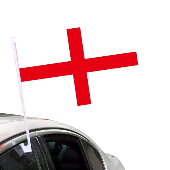 OADUKQ Car Window Flag, Polyester Car Window Flag with Plastic, Sports Fans and Patriotic Celebrations, England, 11.8 X 17.7 in