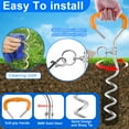 thumbnail image 5 of LANNEY Dog Tie Out Cable and Stake, 30ft Leash Chain for Camping and Yard Dog Runner Cable , 16 inch Heavy Duty Spiral Stake for Medium Large Dogs Up to 125 lbs, 5 of 9