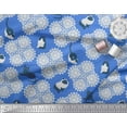 thumbnail image 3 of Soimoi Rayon Fabric Floral & Cat Animal Print Fabric by Yard 56 Inch Wide, 3 of 3