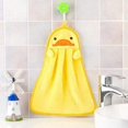thumbnail image 3 of Juego de 4 toallas de microfibra con forma de animales para niños, toallas absorbentes para cocina y baño, 3 of 5