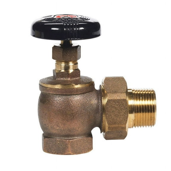 B & K 109-304 Angled Steam Radiator Valve Brass/Bronze