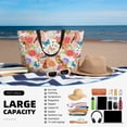 thumbnail image 5 of Wukai Flowers And Birds Watercolor Print Zipper Bag,large Beach Tote Bag,Waterproof Sandproof Bag,Grocery and Picnic Tote Travel Bag, 5 of 5