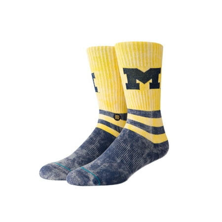 Stance NCAA Michigan Retro Wash Men's Socks Large (Best Way To Wash Socks)