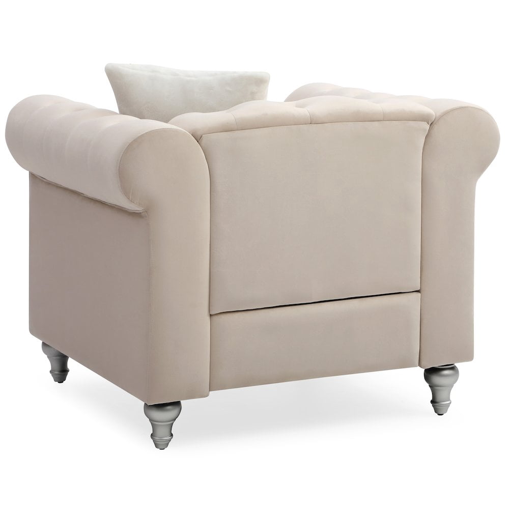 Glory Furniture Raisa Accent Chair in Beige Color