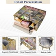 thumbnail image 5 of Corduroy Composite Fabric Tote Bag Magnetic Snap Large Capacity Crossbody Bag Beige Shoulder Strap Picnic Cute Raccoon, 5 of 8