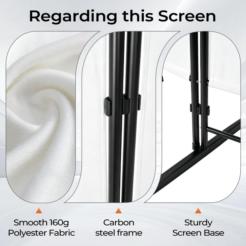 4‑Panel Folding Room Divider, 6 FT Privacy Screen with 160g Polyester Fabric & Carbon Steel Frame, Plastic Feet Freestanding Partition Screen for Home Office, Off‑White