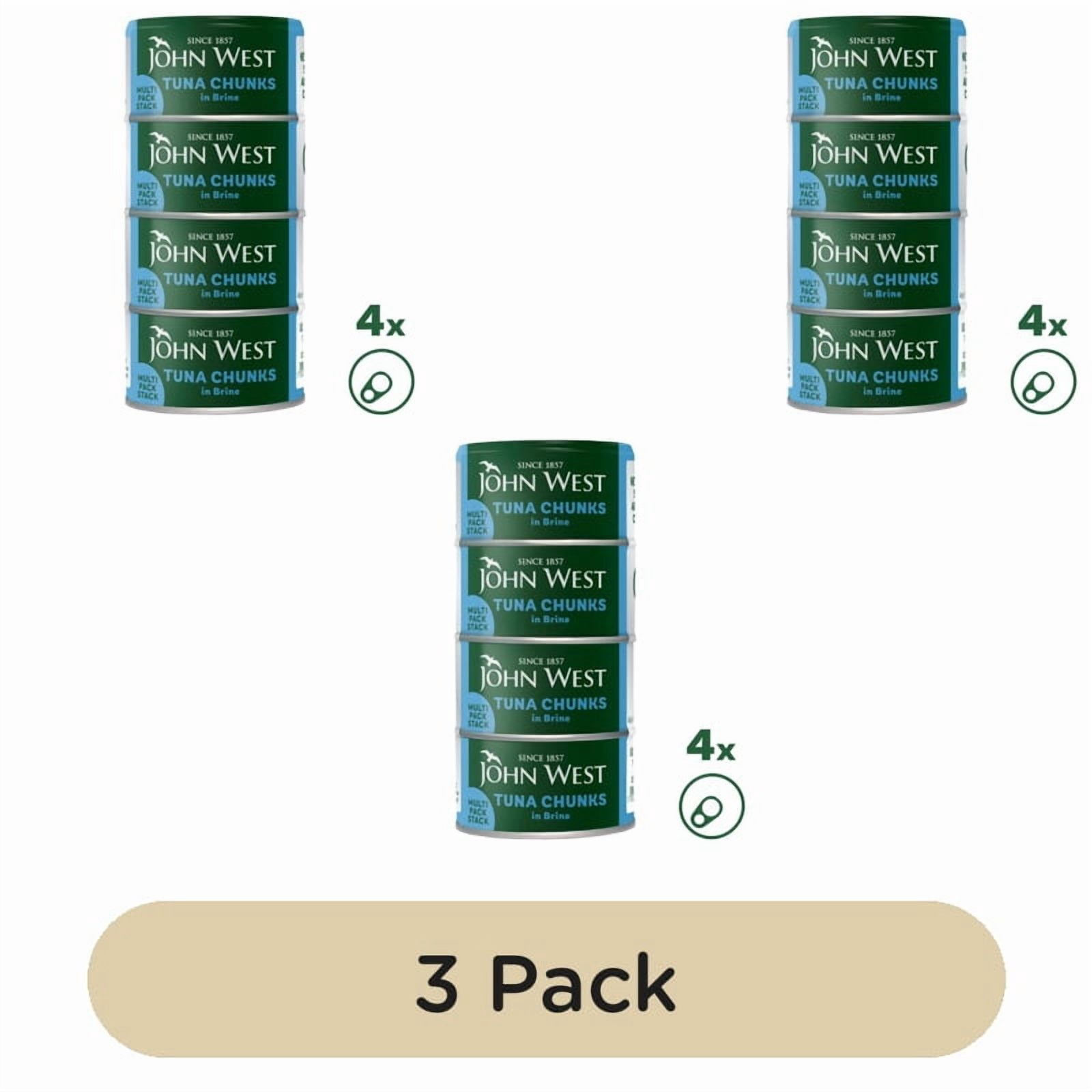 John West Tuna Chunks in Brine 4 x 125g, British Import (Pack of 3)