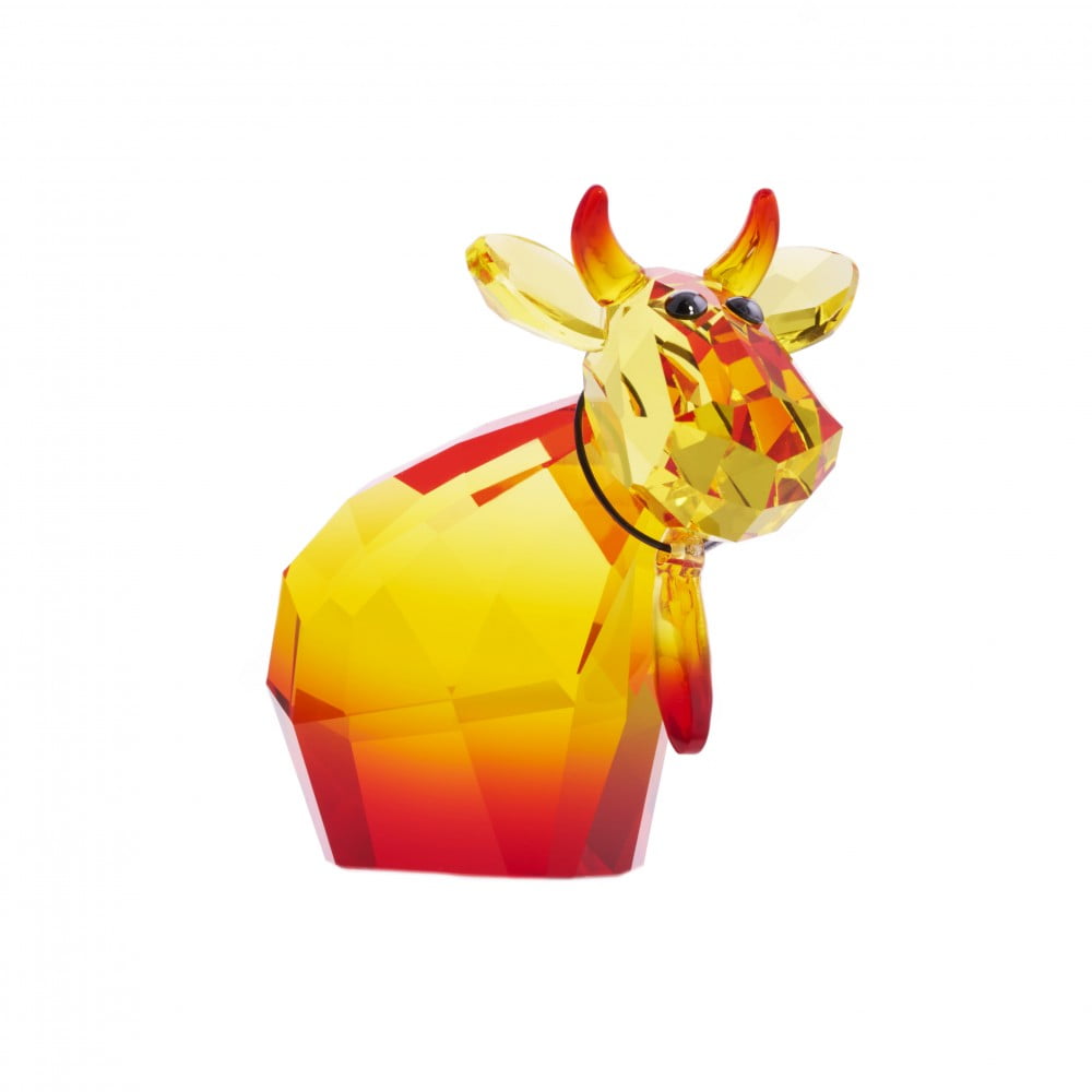 Swarovski Colored Crystal Cow Figurine Hot Chili Mo #1173065 New in Box