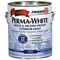 Rust-Oleum Perma-White Exterior Mildew Resistant Paint - Satin Finish - 1 gal, White