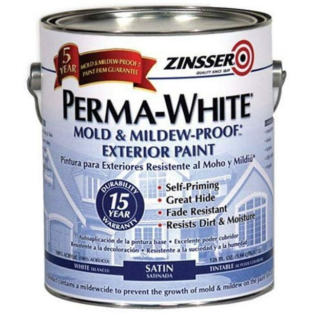 RUSTOLEUM 03101 Exterior Mildew Performance Paint, White