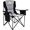Black, variant on hukfga Camping Chairs 2 hukfga - 450lbs Support Heavy Duty Folding Camp Chair Wide Portable Outside Collapsible Chairs with Carry Bag,Cooler,Cup Holder for Outdoor,Lawn,Sports,Baseball,Soccer-Navy