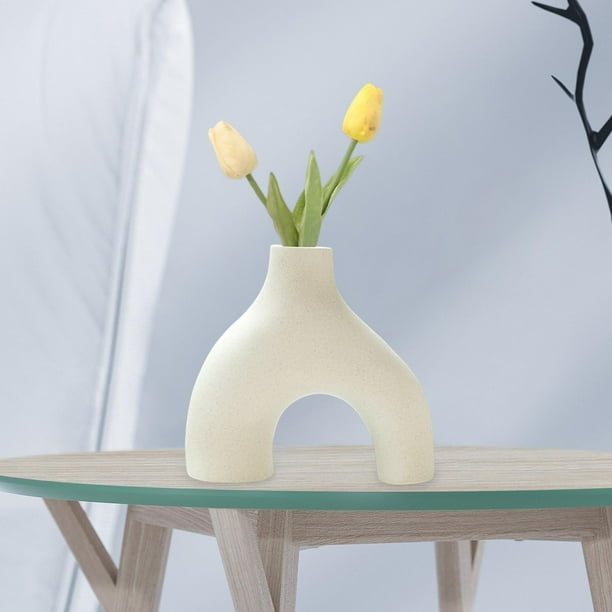 Large Glass Vase - Beige - Home All