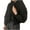 Black, variant on BangWanChi Lightweight Jacket Women No Hood Women's Solid Color Long Sleeved Small Stand Up Collar Short Loose Woolen Jacket
