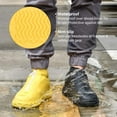 thumbnail image 4 of LAICAIW Couvre-Chaussures Imperméables, Housse de Chaussure en Silicone Réutilisable Antidérapante Durable avec Fermeture Éclair Élastique Protection contre la Pluie pour Hommes Femmes (TG (Femmes 11.5-14, Hommes 11-14), Jaune), 4 of 7