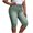 #0477-Green, variant on Women's Faux Denim Pants Elastic Waist Casual Soft Non-Denim Stretch Fabric Cropped Length with Faux Pockets Straight Fit for Casual Weekend Outings Walking Trips