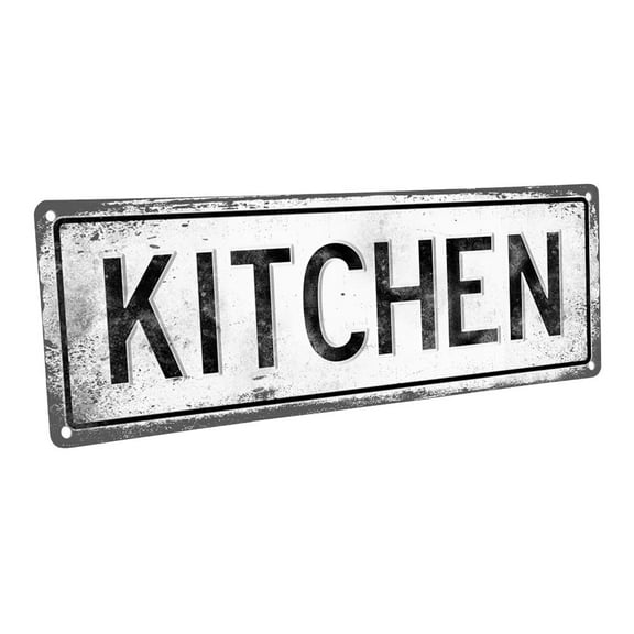 Kitchen 4"x12" Metal Sign, Wall Décor for Kitchen and Dining