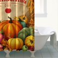 thumbnail image 2 of Happy Thanksgiving Day Shower Curtains,Reusable Bathtub Curtains with Hooks Retro Polyester Fabric Curtains for Thanksgiving Day Fall Party Home Decor, 2 of 5