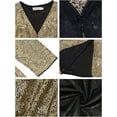 thumbnail image 6 of Women's Open Front Sequin Coat Las Vegas Blazer Party Club Cocktail Jacket Outerwear, 6 of 7