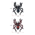 thumbnail image 4 of Black Crystal Rhinestone Spider Brooch Pin 2pcs - Halloween Decoration and Cosplay Accessory Jewelry, 4 of 5