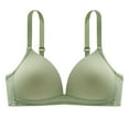 thumbnail image 3 of HNMKIU Womens Fashionable Solid Light V Gathered Without Steel Ring Underwear Bra, 3 of 3