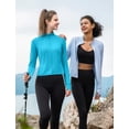 thumbnail image 3 of baleaf Women's UPF 50+ Sun Shirt Lightweight Crop Glacier Blue S, 3 of 6