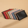 thumbnail image 5 of COM1950s Small Change Purse Coin Purse, PU Leather Lychee Pattern Coin Pouch with Keychain, Portable Zipper Change Purse Credit Card Holder Wallet for Men Women, 5 of 6