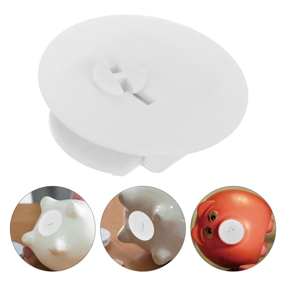IDEANATEGRATE 10Pcs Piggy Bank Stopper Plug Plastic Material Money Box For Cash 4X4X1.5In