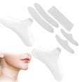 thumbnail image 1 of Mandillas de Arrugas, Parches de Arrugas de la Cara Lavable Fácil de Limpiar Silicona Transparente para el ojo para el cuello para la frente para el pecho, 1 of 7