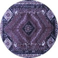 thumbnail image 1 of Ahgly Company Indoor Round Persian Blue Traditional Area Rugs, 4' Round, 1 of 4